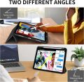 Compatible for iPad Air 13 Inch Case (M3/M2) 2025/2024 with Pencil Holder, for iPad Pro 12.9 Case 6th/5th/4th Generation 2022/2021/2020, Slim Trifold Stand Protective Cover/Soft TPU Back , Black - Navy Blue.