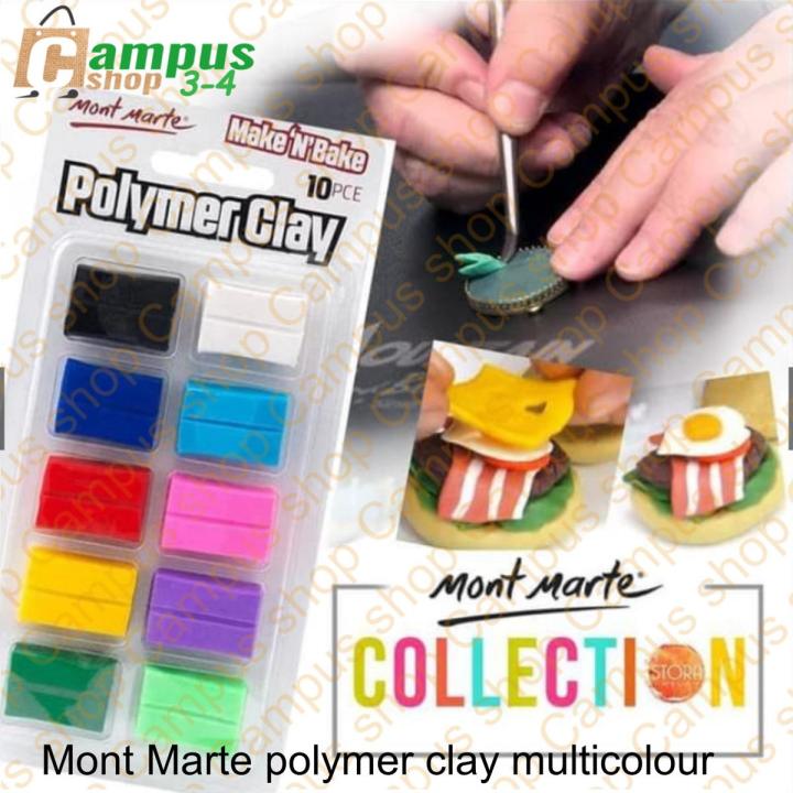 Mont Marte Make & Bake Polymer Clay 10 Color 10 Pcs