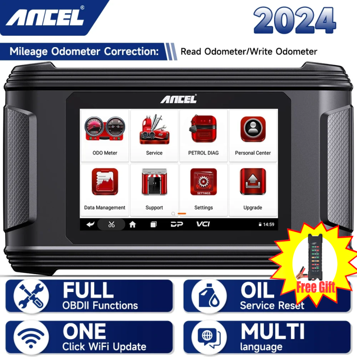 2024 ANCEL DM500 Car Cluster Calibration Tools OBD2 Scanner Oil Reset Instrument Adjustment Tool Code Reader Car Diagnostic Tool