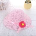 Sagit Baby Kids Girl Summer Floral Flower Straw Visor Sun Hat Beach Hats. 