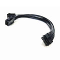 Dual PCIe 6 Pin Female to Mini 12 Pin-1 * Dual 6pin to mini 12pin cable-Black. 
