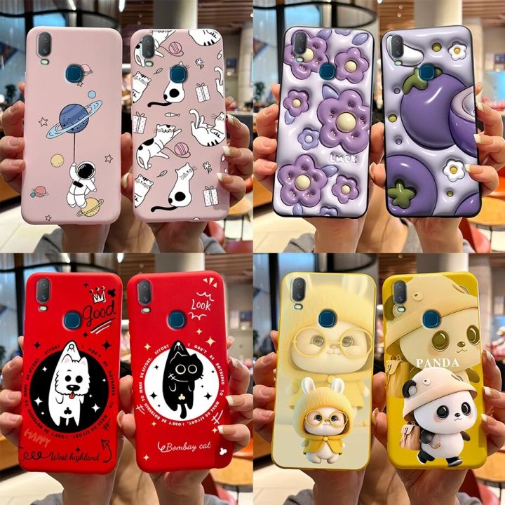 Phone Case For Vivo Y11 2019 Cover Vivo 1906 Slim Soft TPU Bumper Silicone Capas For VivoY11 Y 11 2019 Cartoon Panda Back Cover