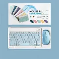 Wireless Keyboard and Mouse Set: Compact Bluetooth Keyboard (Rechargeable) with Matching Mouse. English Ergonomic Design for a Comfortable Experience on iPad, Tablets, Phones, Laptop, Android, iOS, and Windows. 