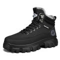 【selevn roind】 Men Tactical Winter Boots Mens Casual Ankle Winter Shoes High Top Platform Leather Outdoor Work Safety Sneakers Chelsea Cowboy. 