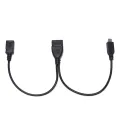 ph 2 In 1 Micro Usb Otg Data  Cable Host Power Y Splitter Can Be Externally Powered For Mobile Phone Tablet Compatible For Android Windows. 