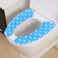 Washable Bathroom Adhesive Cloth Toilet Seat Pad. 