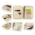 A4 Document Storage Bag Waterproof Oxford Cloth Multifunctional Business Organizer Bag File Folder Stationery Organizer Zipper (Black).