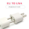 Universal EU To US Plug Euro Europe To USA Travel Wall AC Electrical Power Charger Outlet Adapter Converter 2 Socket Input Pin.