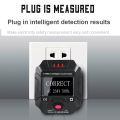 Tool parts Intelligent Portable Digital Display Socket Detector Socket Voltage Frequency EU Plus. 