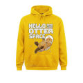 Space Astronaut Funny Otter Pun Gag Man Special Crazy Harajuku Anime Cotton Pullover Hoodie Birthday Anime Sweater.