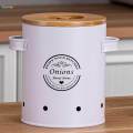Potato Onion Garlic Pots Food Storage Container Tins Breathable Metal Box. 