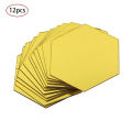 12Pcs Hexagonal Frame Stereoscopic Mirror Wall Sticker Decoration Podazz.