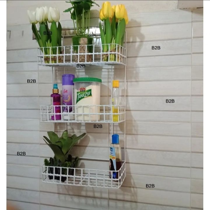 Square 3 Layer Hanging Wall Storage Organizer Self / Rack | Daraz.com.bd