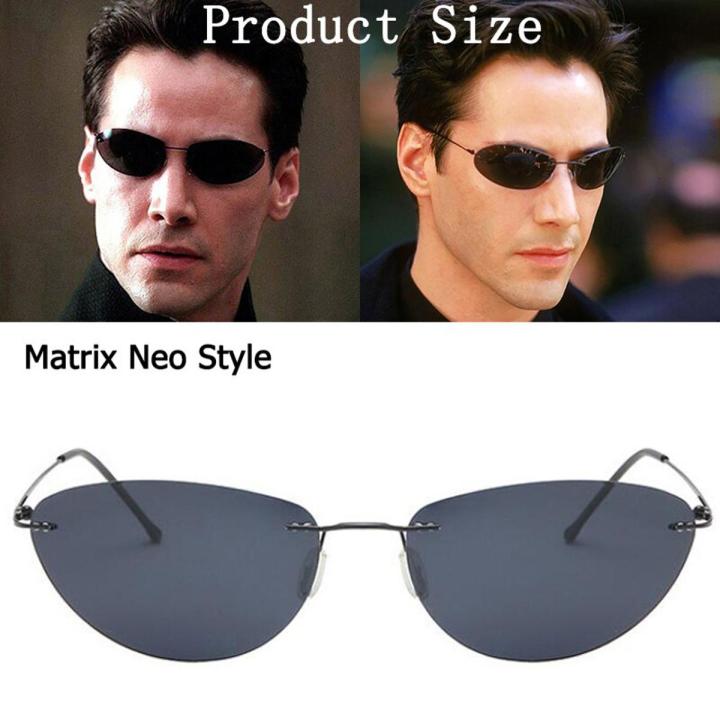 Upgrade Cool Matrix Smith Style Polarized Sunglasses Ultralight Rimless Men Driving Design Polaroid Sun Glasses Oculos De Sol