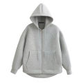 KEYANKETIAN Winter New Women's Zipper Hoodie High Street Unisex style Double Pockets Oversize Loose Sweatshirts Outerwear Top.