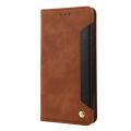 For iPhone 14 Plus Skin Feel Splicing Leather Phone Case. 