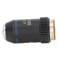 High Power Microscope Lens, Achromatic Objective Chrome Plated Brass for Biology.