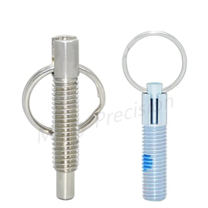 Index Plunger Stainless Steel Carbon Steel Rest Position Retractable Spring Pin Locking Pin with Ring in stock