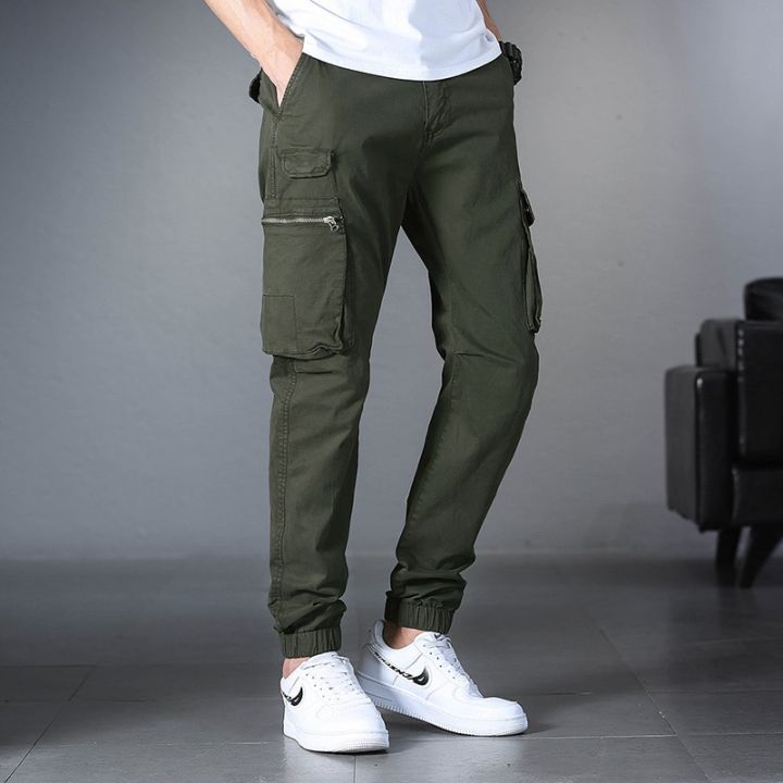 Summer%20Men's%20Lightweight%20Cargo%20Pants%20Drawstring%20Slim%20Fit%20Cargo%20Pants%20With%20Zipper%20Pockets%20Outdoor%20Hiking%20Military%20Trousers%20Male%20-%20Image%205