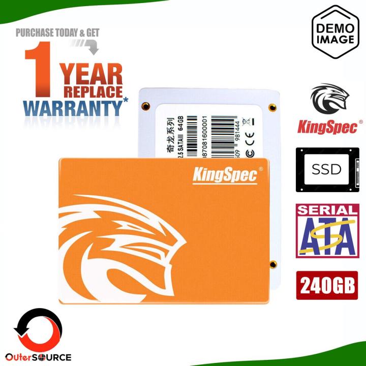 KingSpec SSD 240GB - P4 Series - 2.5 "SATA Internal Solid State Drive Supported on Laptop & Desktop