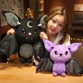 Dark Series Vampire Plush Bat Toy Pentacle Moon Bat Doll Stuffed Gothic Rock Style Bag Halloween Plush Kids Toy Home Decor KEEMEEUYZO. 