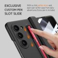 Case with Pen for Samsung Galaxy Z Fold 6 with Tempered Glass Screen Protector Magnetic Hinge Cover S Pen Holder.