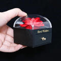 Romantic Flower Drawer Box Charming Durable Delicate Jewelry Gift Packaging Rose-themed Elegant Ring Necklace Storage Box for Valentine's Day Gifts Engagement Proposals Wedding Favors Jewelry Storage.