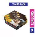 Tiger - Dotted Condoms Orange Flavour - Combo Pack - 3 Packs - 9pcs. 