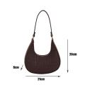 Casual Shoulder Bags Women Felt Stone Pattern Underarm Bag Fashion Exquisite Crescent Saddle Bags Ladies Advanced Armpit Bag. 