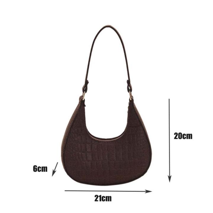 Casual%20Shoulder%20Bags%20Women%20Felt%20Stone%20Pattern%20Underarm%20Bag%20Fashion%20Exquisite%20Crescent%20Saddle%20Bags%20Ladies%20Advanced%20Armpit%20Bag%20-%20Image%206