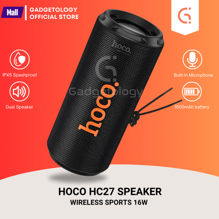 Hoco HC27 Wireless Sports 16W Speaker - Black 16Watt Portable bluetooth wireless Speaker