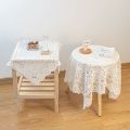 Lace tablecloth ins wind white bedside rib frame coffee table with cover cloth small fresh square manufacturers wholesale.