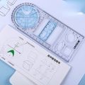 Architect Student Stationary Stereo Geometry Fast Drawing Ruler Measuring Scale Ruler Drafting Template Ruler Math Class Amour zii. 