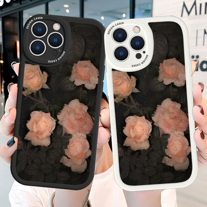 AMORVOR%20for%20Xiaomi%2012%20Lite%205G%20Back%20Cover%20Pink%20Rose%20PU%20Leather%20Case%20Soft%20Silicone%20Edge%20Mobile%20Cover%20-%20Image%203