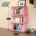 Simple Bookshelf Floor Bookcase Shelf Student Dormitory Home Desk Storage Large Capacity Narrow Small Assembled Cabinet Ao. 
