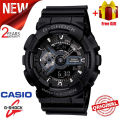 (Ready Stock) G .Shock  GA110 Men Watch Sport Watch Dual Time Display Water Resistant Shockproof and Waterproof World Time LED Auto Light Sports Wrist Watches with 2 Year Warranty GA-110-1B. 