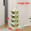 5Layers-New multi-functional household foldable shoe cabinet, home balcony toy foldable storage unit. 
