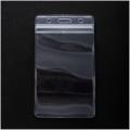100 Pcs Clear Plastic Vertical Name Tag Badge ID Card Holders. 
