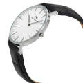 WD01 Leather Analog Watch For Men - Black And White.