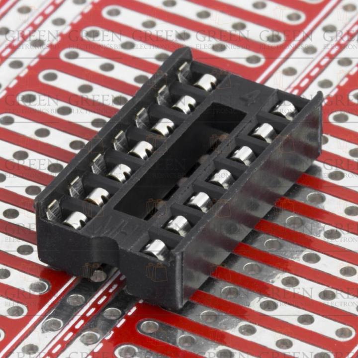 5Pcs 14 Pin IC Base 14 Pin PCB Mount Low Cost IC Socket DIL DIP IC ...