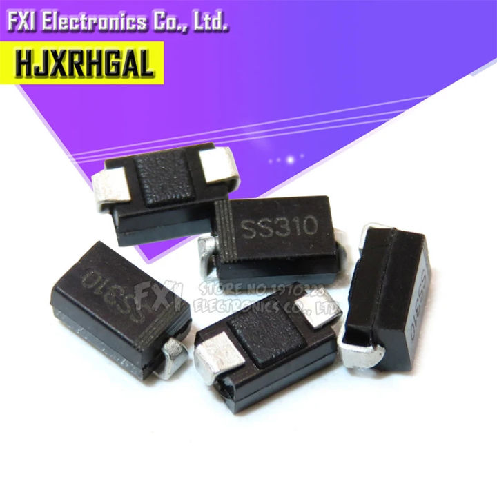 100PCS SS310 SMD SR310 Schottky Barrier Rectifier Diode 3A 100V DO-214AC SMA New Original