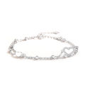 Jin Hongyu double-layer love bracelet women's fashion commuting versatile heart-shaped bracelet Korean version of the temperament simple hand jewelry wholesale. 