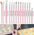 15pcs Nail Art Painting Brush Set UV Gel Nail Polish Pen Brush Acrylic Nail Design Kit DIY Painting Drawing Gel Paint for Nails Art Polish Thin Brush. 