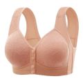 Mother Front Open Buckle Bra Underwear Brassiere Large Size Bra Without Steel Ring Thin Section Vest Type Mom breathable Brassie. 