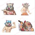 Anime Car Stickers Inosuke Demon Slayer Vinyl Decal for Window Motorcycle Camper Bumper Helmet Truck Laptop Decoration PVC. 