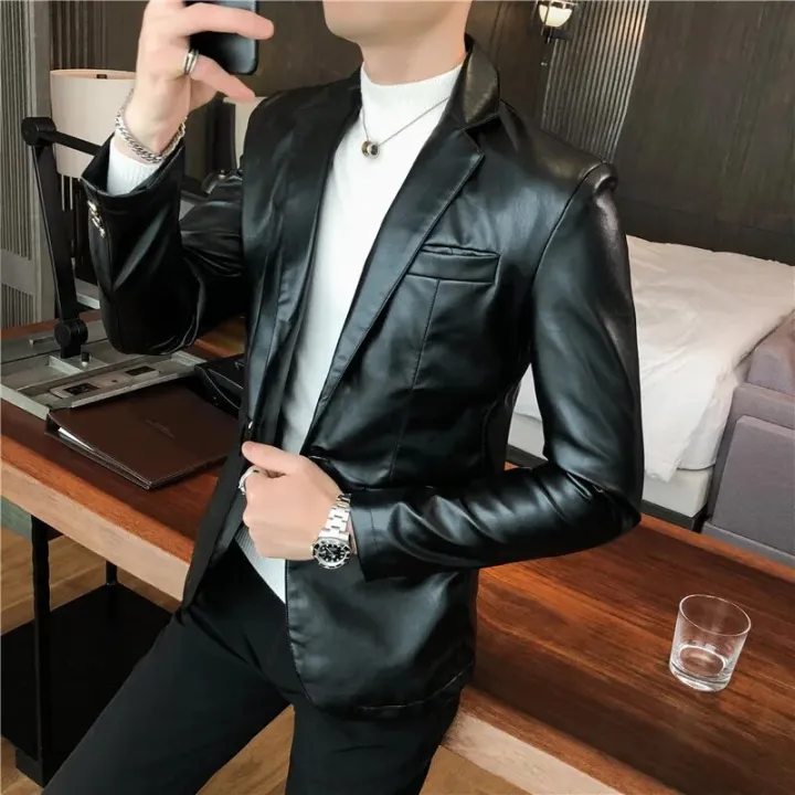 Men%20Fashion%20Casual%20Black%20White%20Suit%20Leather%20Jacket%20/Men%20Solid%20Color%20Business%20Suit%20Collar%20PU%20Blazers%20Dress%20Coat%20-%20Image%205