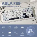 AULA F99 Wireless Mechanical Keyboard Hot Swappable Custom Keyboard Linear Switches Gasket Structure RGB Backlit Gaming Keyboard. 