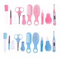 Baby Care Kit, 10 Pcs Convenient Healthcare Grooming Set Essential Daily Care Tool Nail Clipper Manicure Safety Scissors Nose Cleaner Hair Brush Comb Personal Care Kit for Toddler.