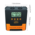 60A MPPT Solar Controller Battery Charge and Discharge Controller 12V 24V Auto Adapting Lead Acid Lithium Battery Charging Controller for Solar Panel.