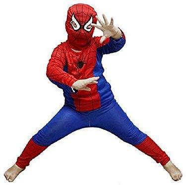 New Spiderman Printed Dress For Baby Boy In Royal Blue Color #32137 main image 0